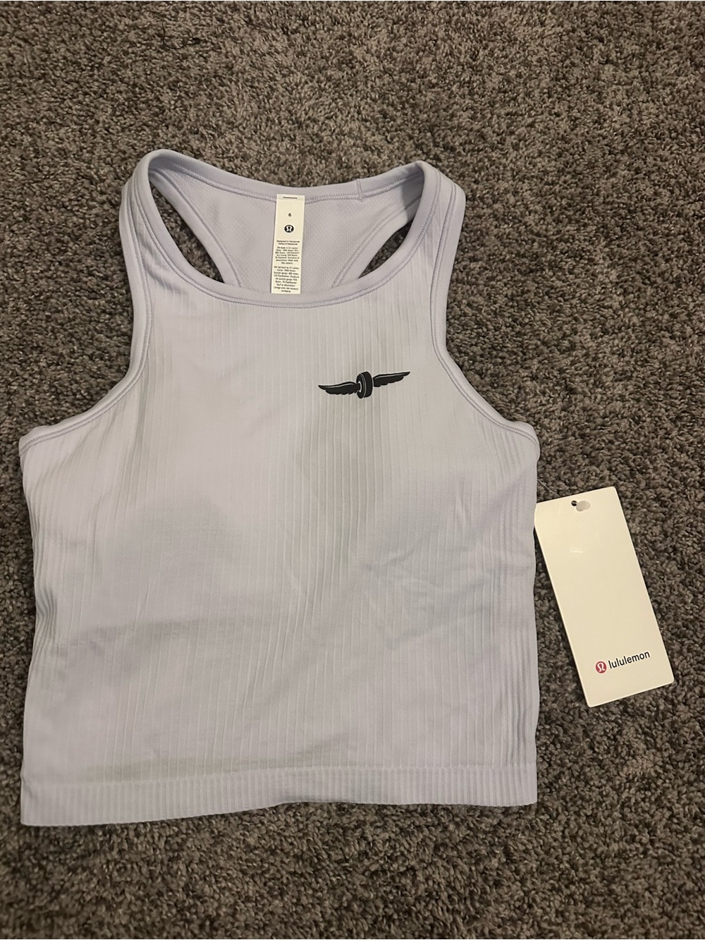 lululemon athletica Light Lavender Ribbed Racerback Tank